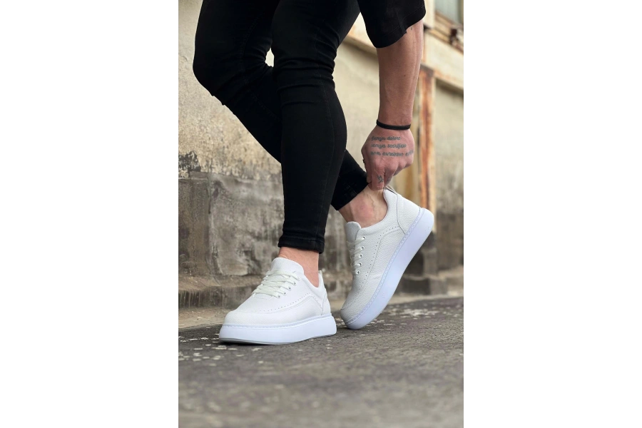 Shoecide Wg162 Beyaz Ortopedik Taban Erkek Casual Ayakkabı