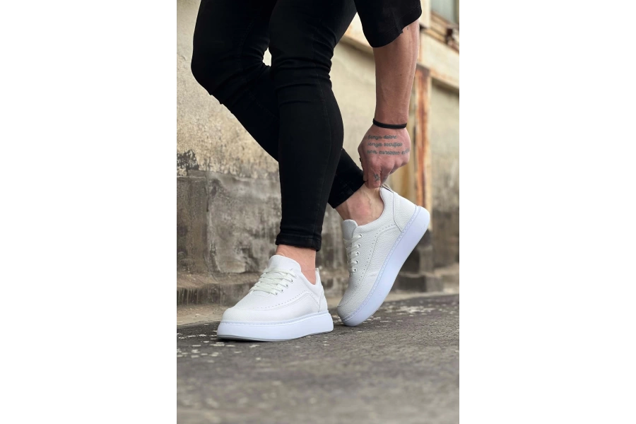 Shoecide Wg162 Beyaz Ortopedik Taban Erkek Casual Ayakkabı