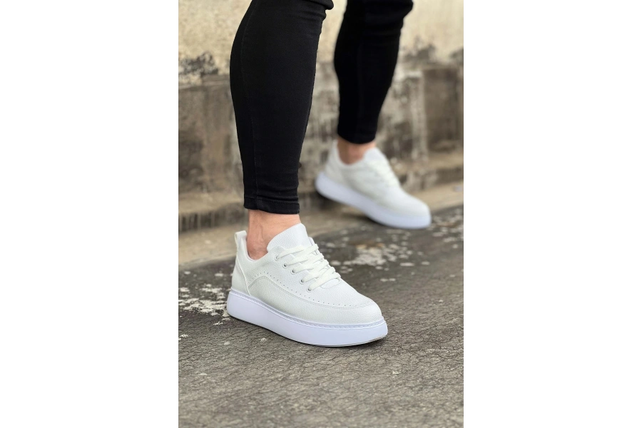 Shoecide Wg162 Beyaz Ortopedik Taban Erkek Casual Ayakkabı