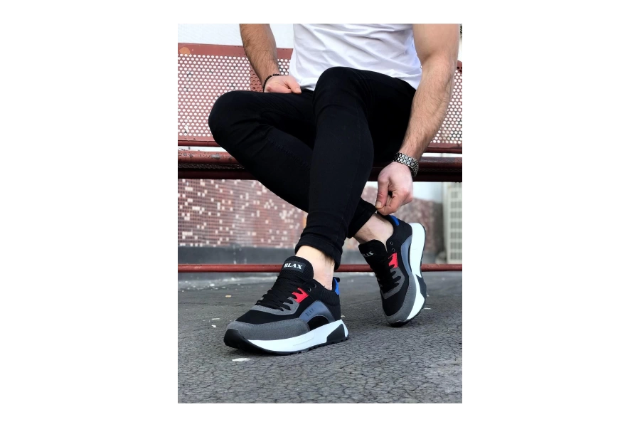 Shoecide Wg204 Füme Siyah Erkek Spor Ayakkabı