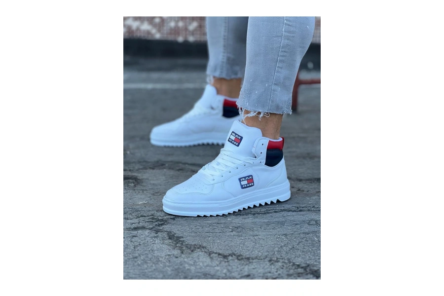 Shoecide Wg220 Beyaz Erkek Yarım Bilek Bot