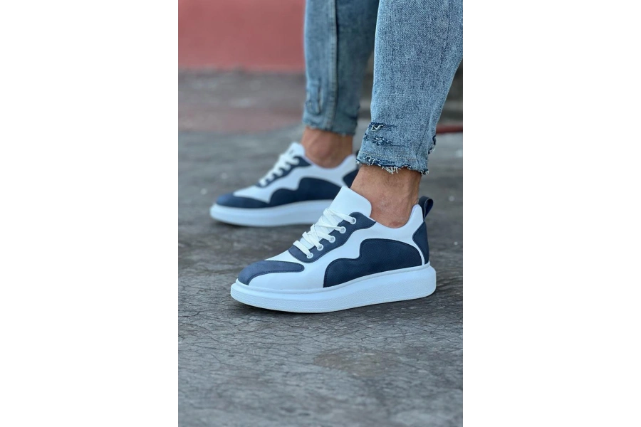Shoecide Wg301 Beyaz Mavi Erkek Casual Ayakkabı