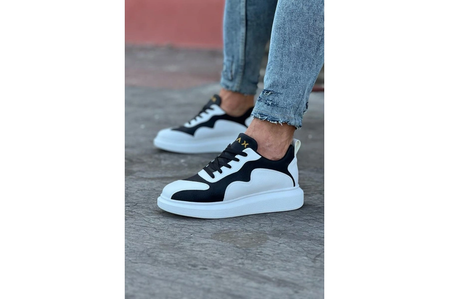 Shoecide Wg301 Beyaz Siyah Erkek Casual Ayakkabı