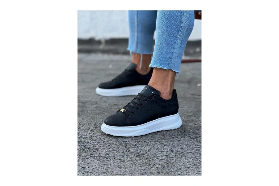 Shoecide Wg501 Siyah Erkek Yüksek Taban Ayakkabı