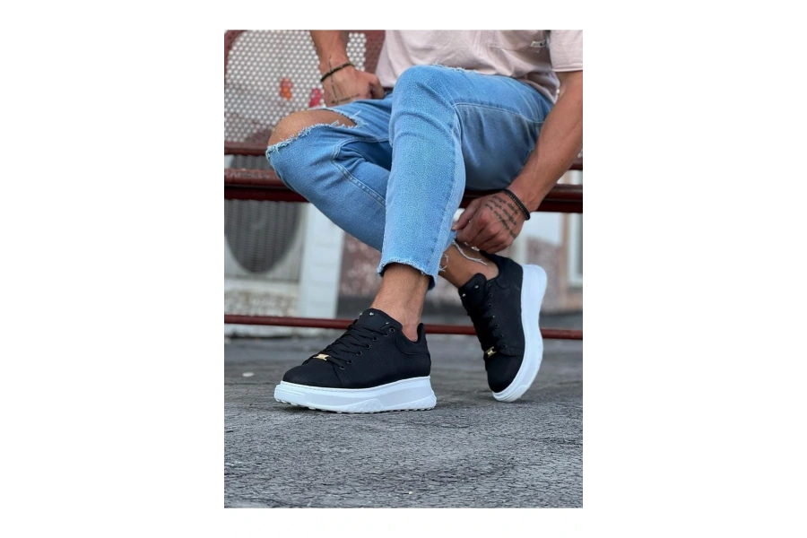 Shoecide Wg501 Siyah Erkek Yüksek Taban Ayakkabı
