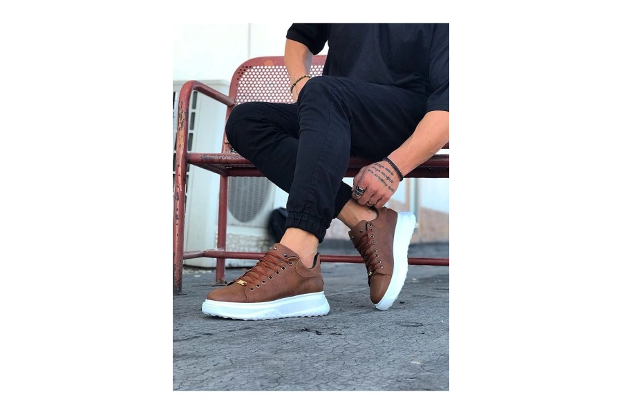 Shoecide Wg501 Taba Erkek Yüksek Taban Ayakkabı