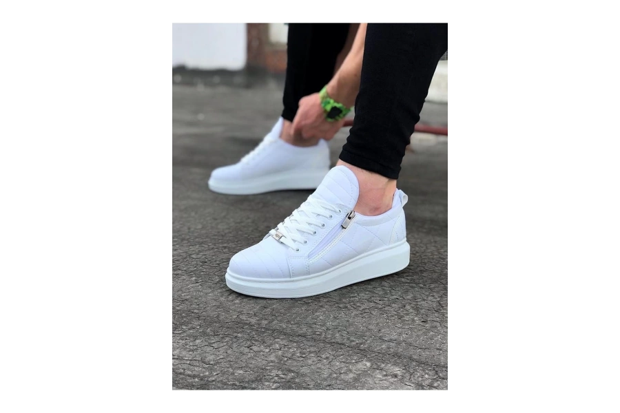 Shoecide Wg502 Beyaz Kapitone Erkek Casual Ayakkabı