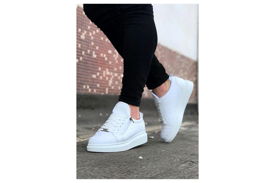 Shoecide Wg502 Beyaz Kapitone Erkek Casual Ayakkabı