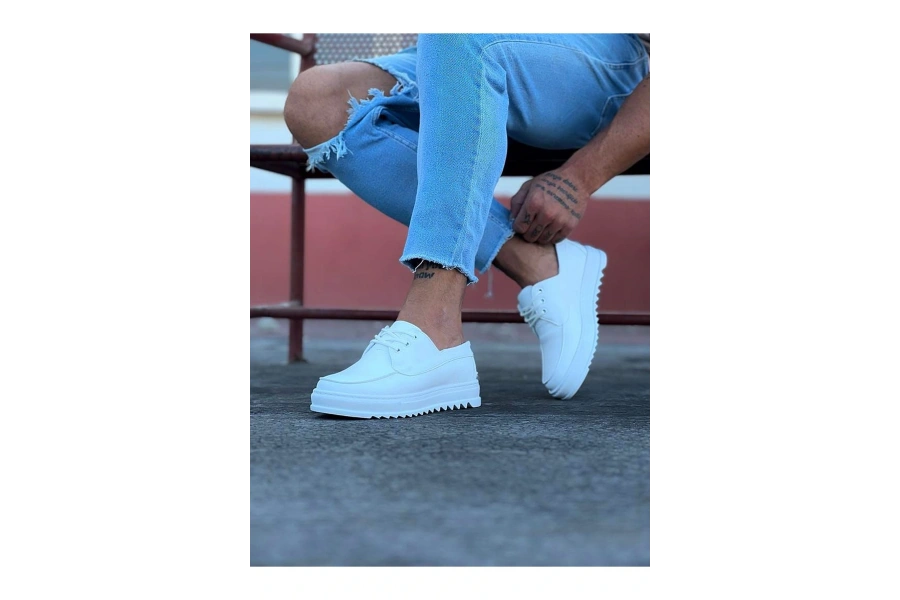 Shoecide Wg506 Beyaz Erkek Saraclı Casual Ayakkabı