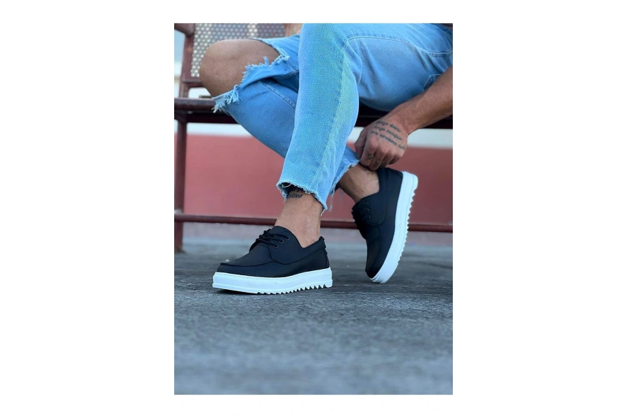 Shoecide Wg506 Siyah Erkek Saraclı Casual Ayakkabı