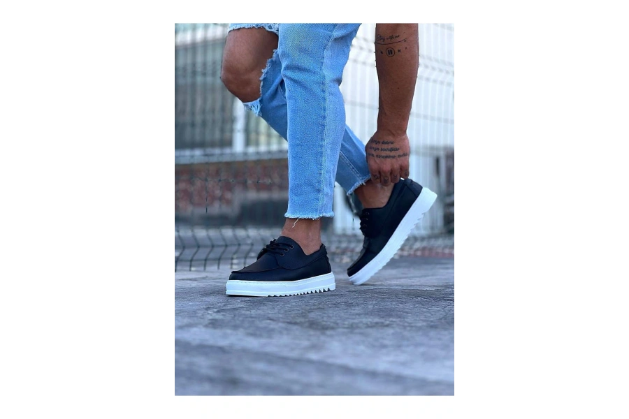 Shoecide Wg506 Siyah Erkek Saraclı Casual Ayakkabı