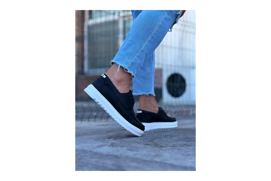 Shoecide Wg506 Siyah Erkek Saraclı Casual Ayakkabı