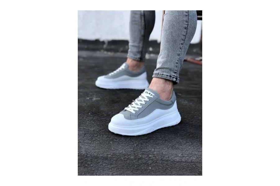 Shoecide Wg507 Beyaz Gri Erkek Ayakkabı