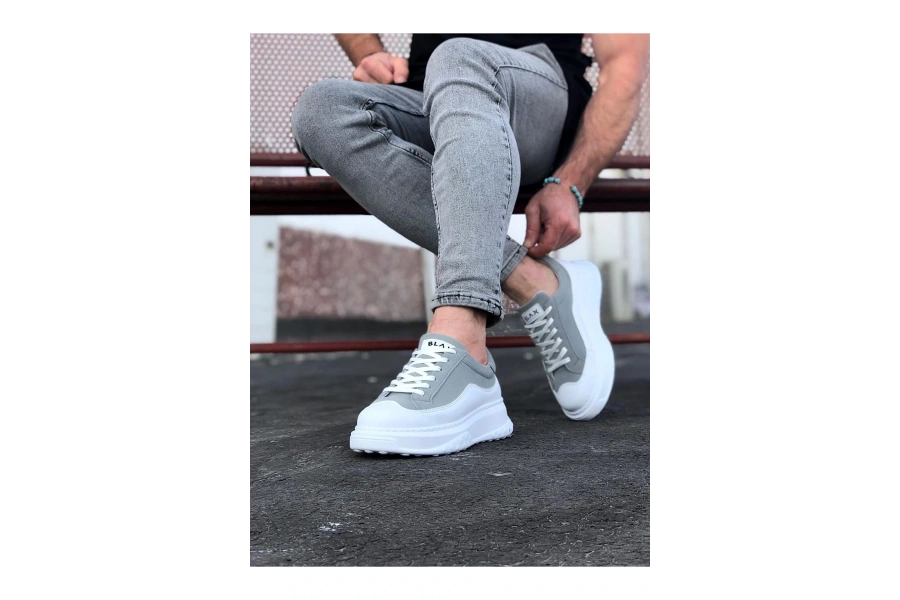 Shoecide Wg507 Beyaz Gri Erkek Ayakkabı