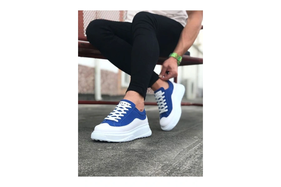 Shoecide Wg507 Beyaz Mavi Erkek Ayakkabı