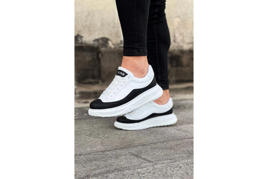 Shoecide Wg507 Beyaz Siyah Beyaz Erkek Ayakkabı