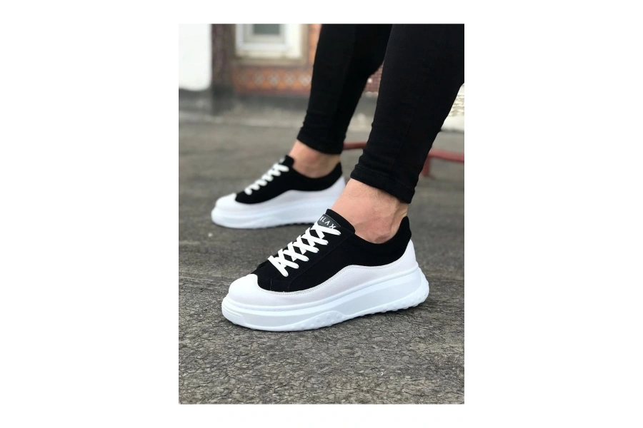 Shoecide Wg507 Beyaz Siyah Erkek Ayakkabı