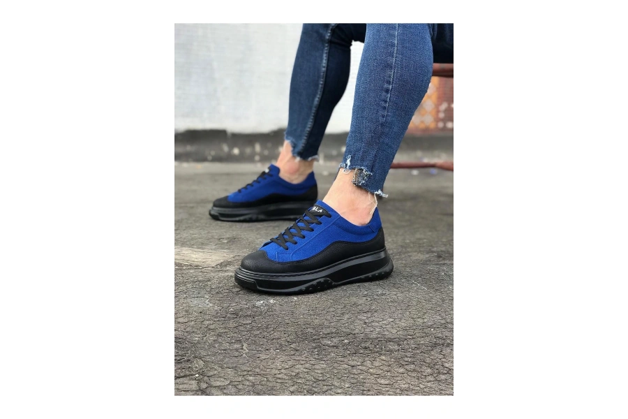 Shoecide Wg507 Kömür Mavi Erkek Ayakkabı