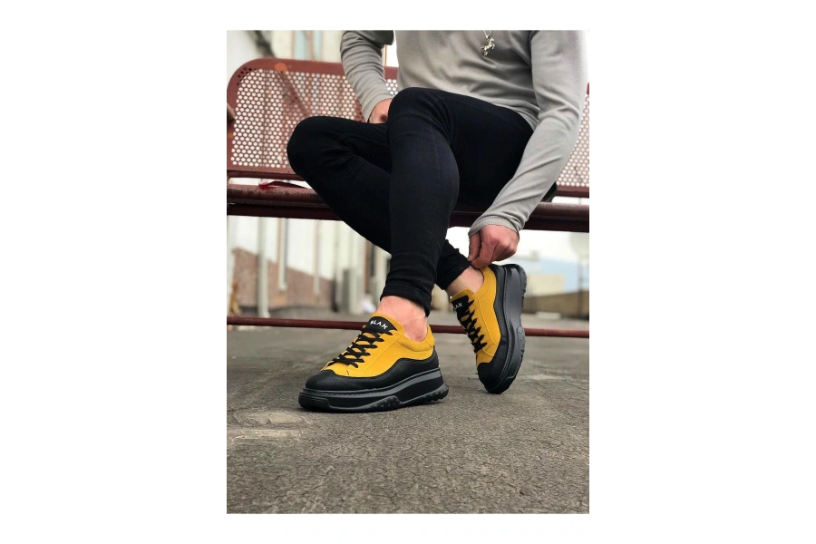 Shoecide Wg507 Kömür Sarı Erkek Ayakkabı