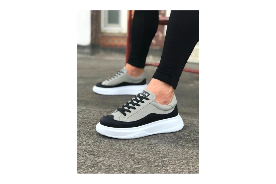 Shoecide Wg507 Siyah Gri Erkek Ayakkabı