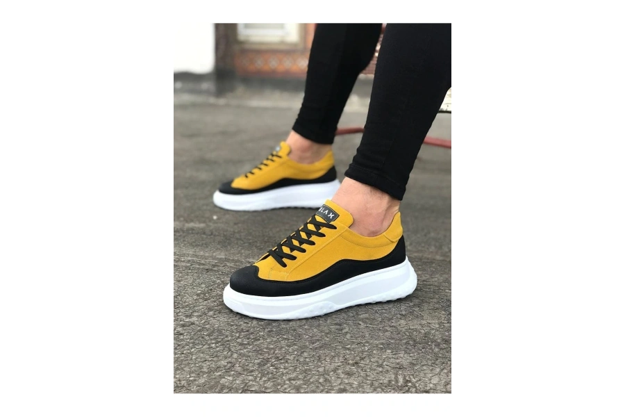 Shoecide Wg507 Siyah Sarı Erkek Ayakkabı