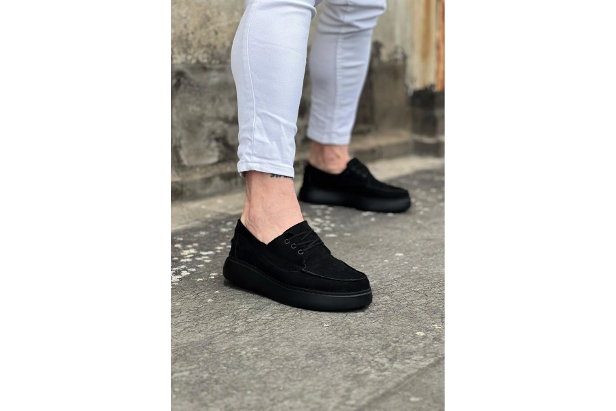 Shoecide Wg508 Kömür Süet Ortopedik Taban Erkek Casual Ayakkabı