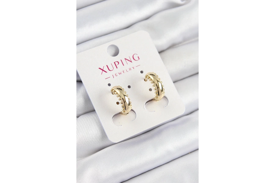 Shoecide Xuping Çit Halka Model Gold Renk Kadın Küpe