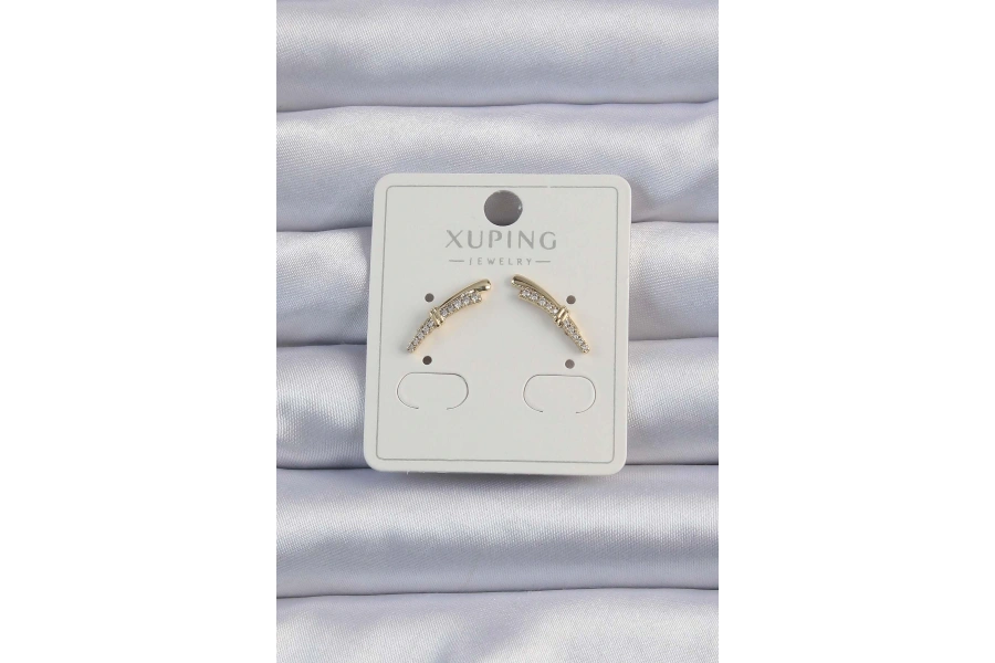 Shoecide Xuping Gold Renk Zirkon Taşlı Küpe