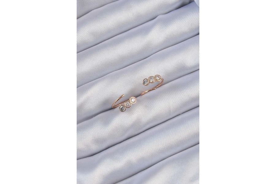 Shoecide Xuping Rose Renk Zirkon Taşlı Su Yolu Küpe