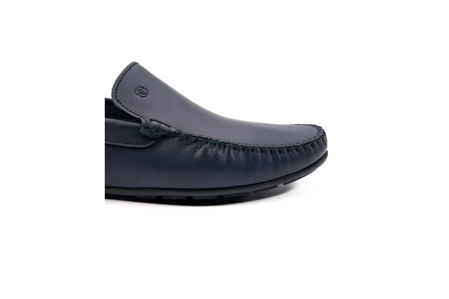 Shoecide Yalı Lacivert Hakiki Deri Erkek Loafer Ayakkabı