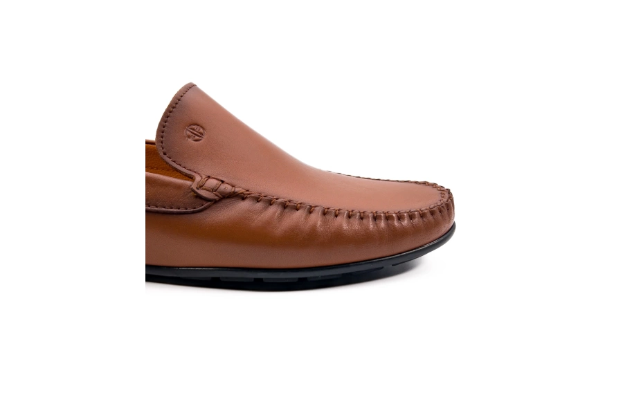 Shoecide Yalı Taba Hakiki Deri Erkek Loafer Ayakkabı