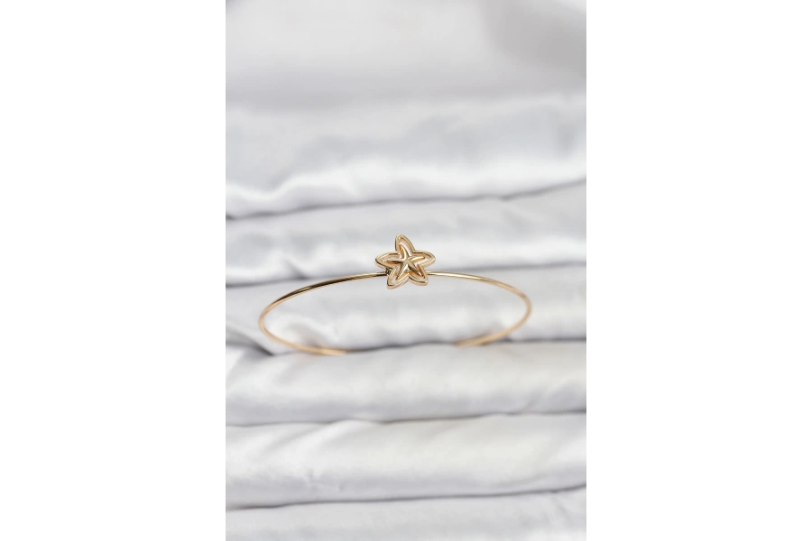 Shoecide Yıldız Model Gold Renk Bileklik