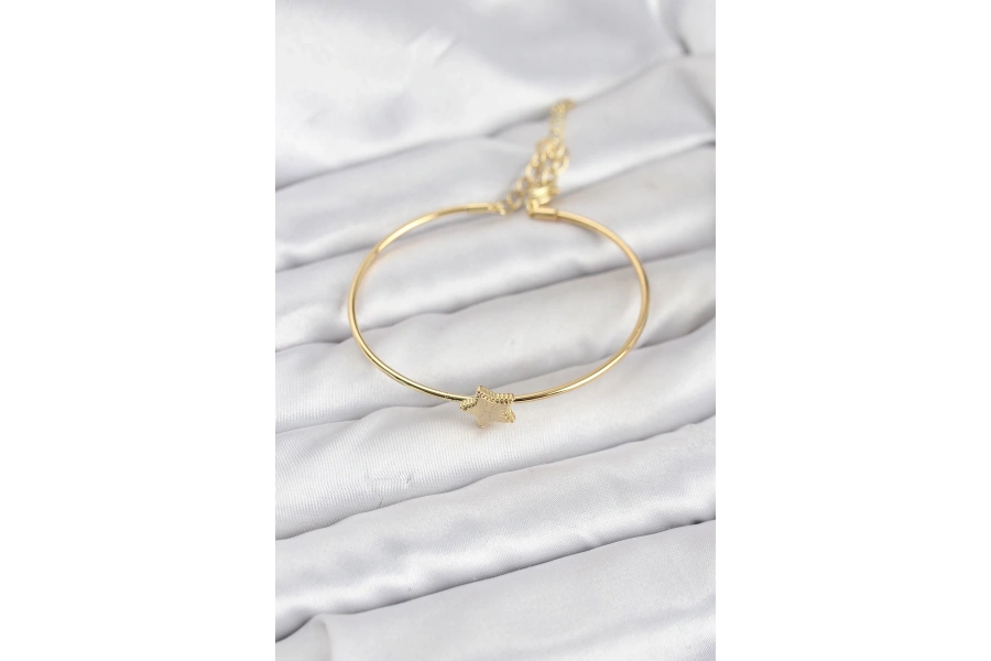 Shoecide Yıldız Model Gold Renk Kadın Bileklik