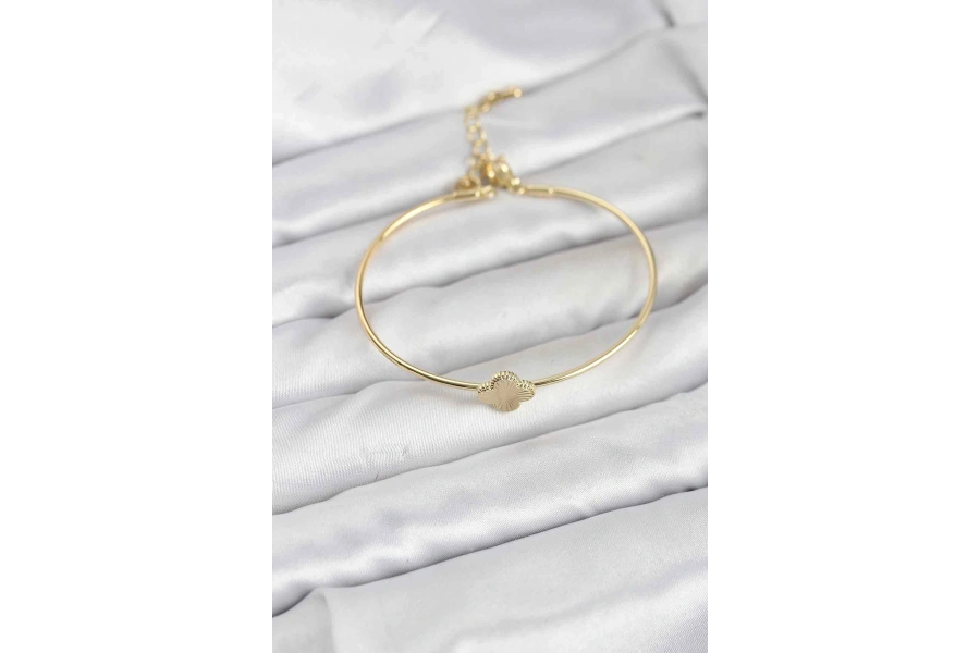 Shoecide Yonca Model Gold Renk Kadın Bileklik