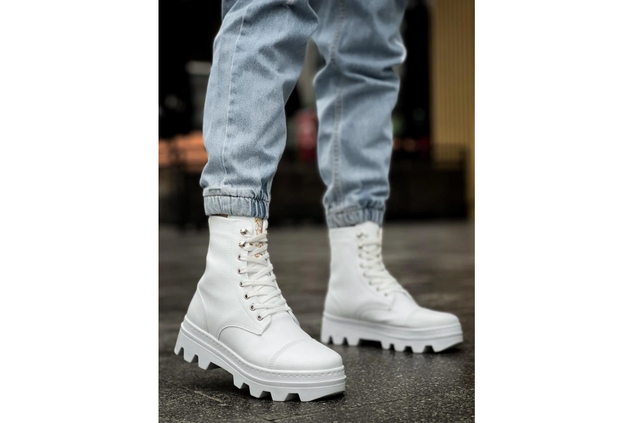 Shoecide Yüksek Taban Ayakkabı B-023 Beyaz