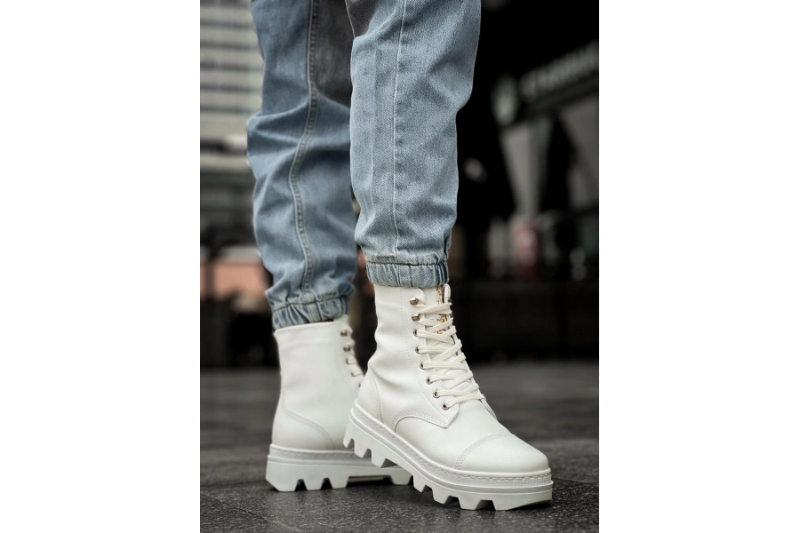 Shoecide Yüksek Taban Ayakkabı B-023 Beyaz