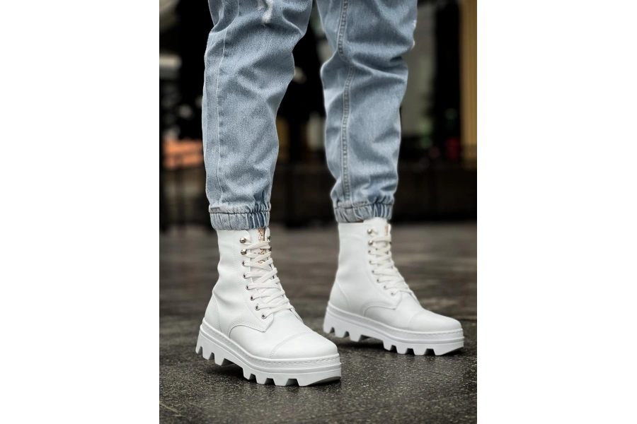 Shoecide Yüksek Taban Ayakkabı B-023 Beyaz