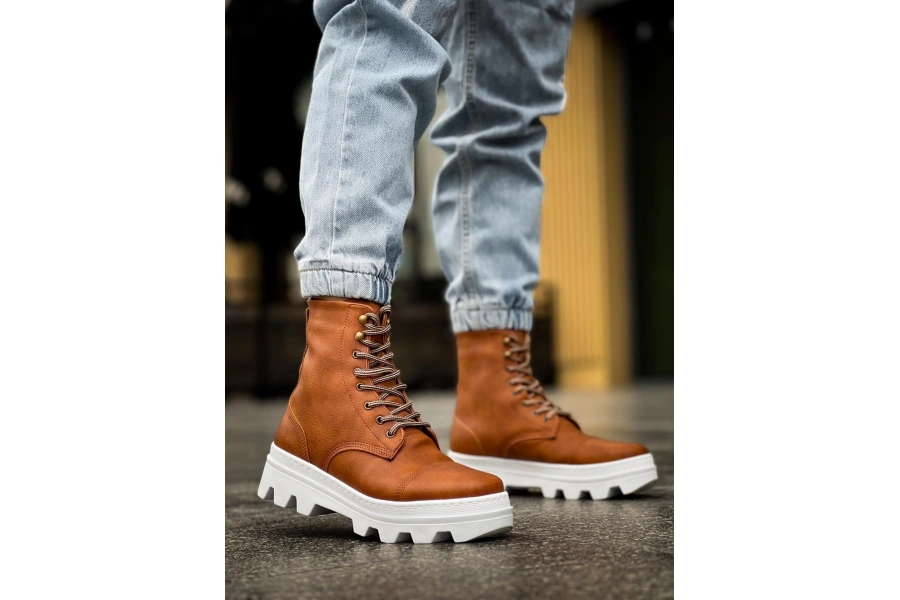 Shoecide Yüksek Taban Ayakkabı B-023 Taba