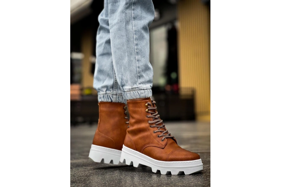 Shoecide Yüksek Taban Ayakkabı B-023 Taba