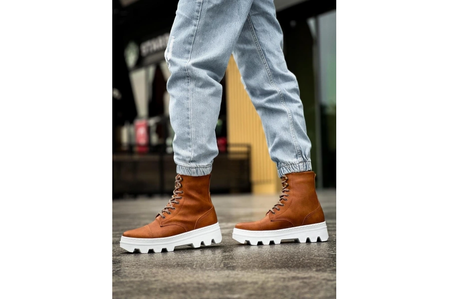 Shoecide Yüksek Taban Ayakkabı B-023 Taba