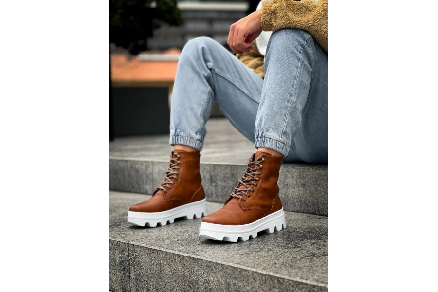 Shoecide Yüksek Taban Ayakkabı B-023 Taba