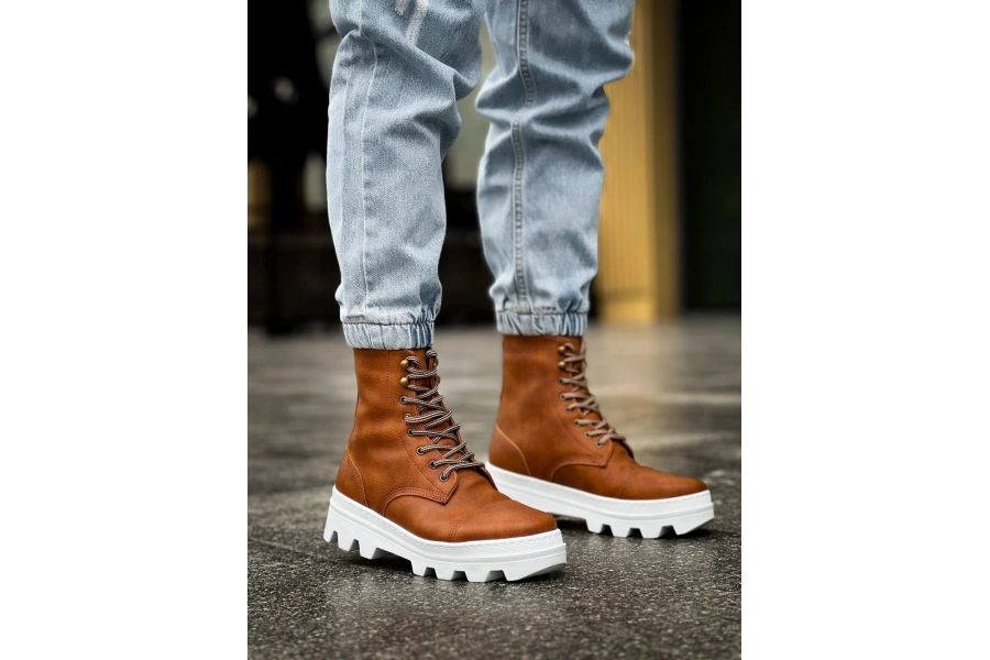 Shoecide Yüksek Taban Ayakkabı B-023 Taba