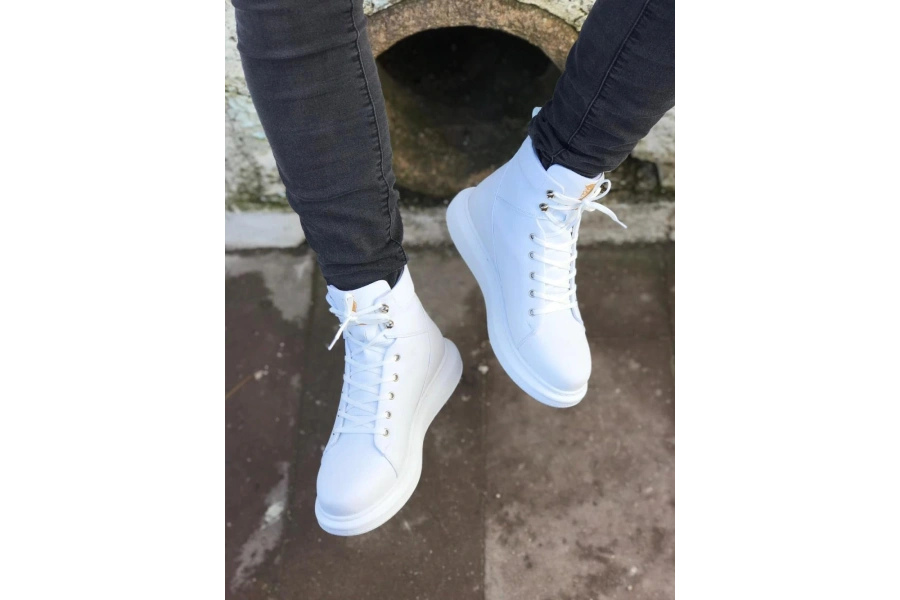 Shoecide Yüksek Taban Ayakkabı B-080 Beyaz
