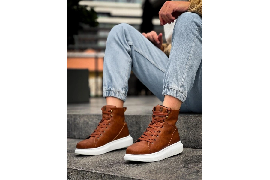 Shoecide Yüksek Taban Ayakkabı B-080 Taba