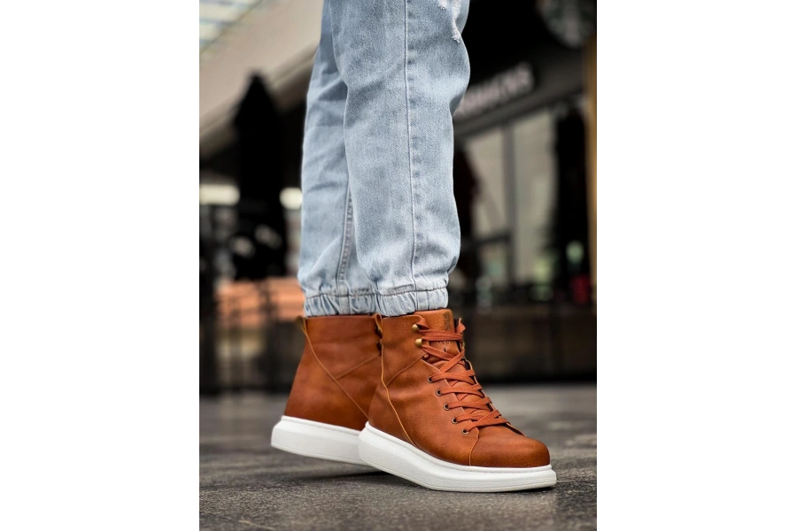 Shoecide Yüksek Taban Ayakkabı B-080 Taba