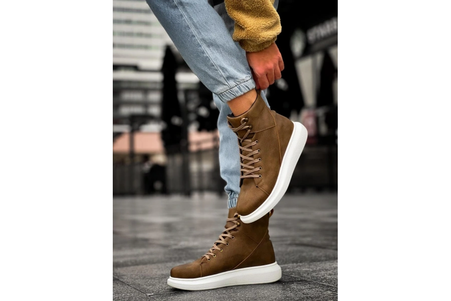 Shoecide Yüksek Taban Ayakkabı B-080 Vizon