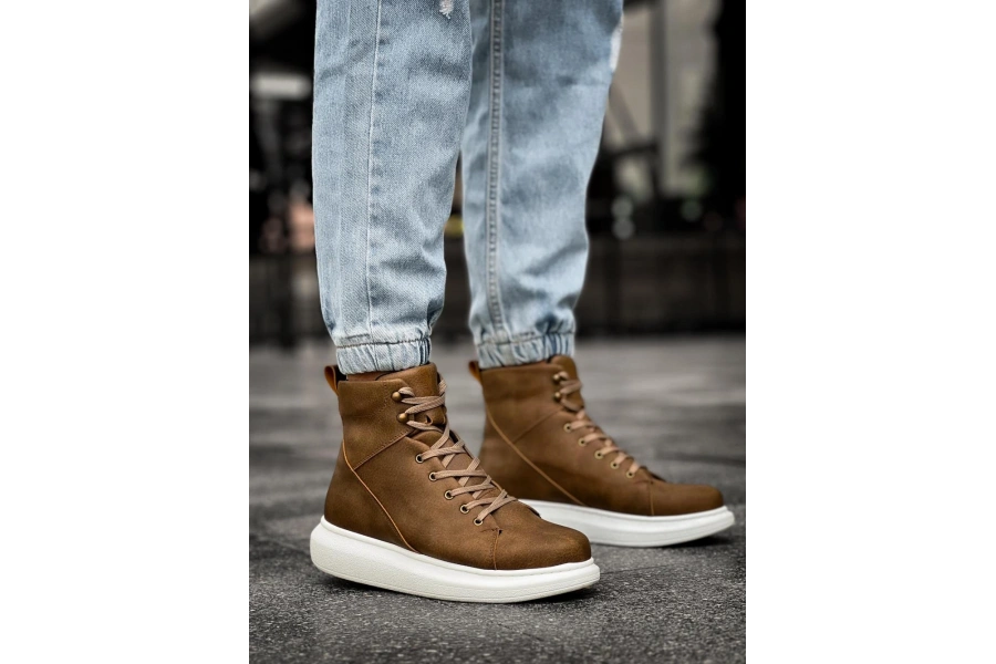 Shoecide Yüksek Taban Ayakkabı B-080 Vizon