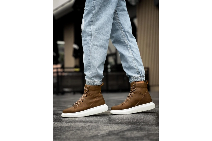 Shoecide Yüksek Taban Ayakkabı B-080 Vizon