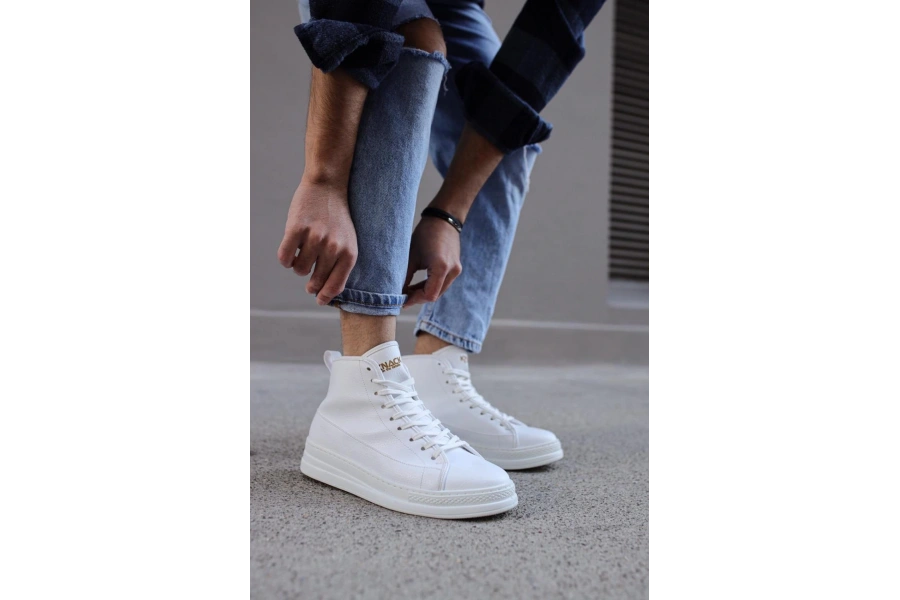 Shoecide Yüksek Taban Ayakkabı C-030 Beyaz