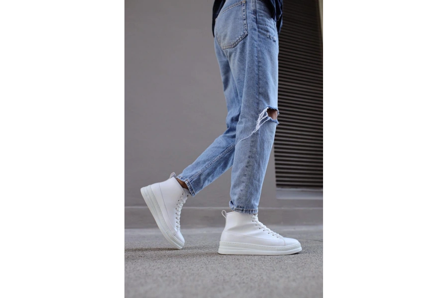 Shoecide Yüksek Taban Ayakkabı C-030 Beyaz